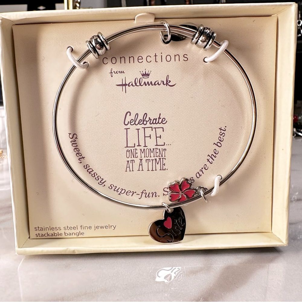 Hallmark Stainless Steel “Sisters” Bangle